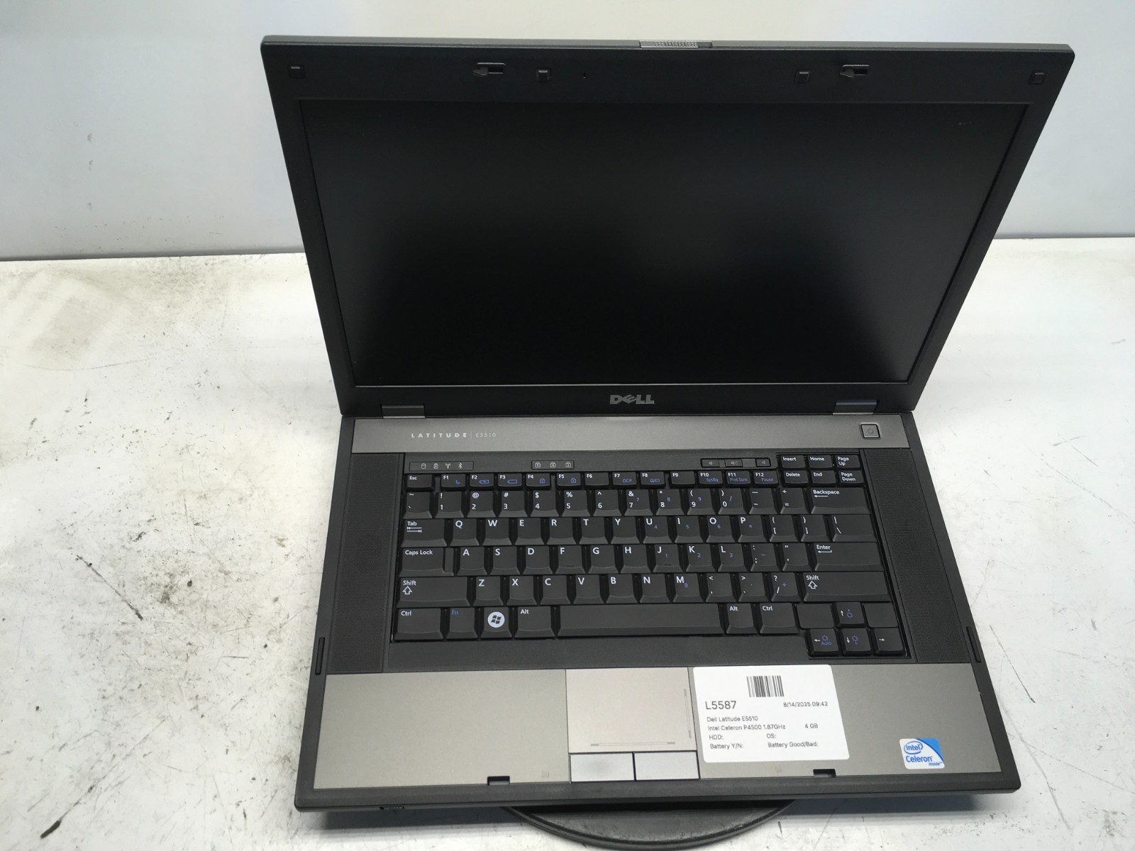 Dell Latitude E5510 Intel Celeron P4500 1.87GHz 4 GB NO HDD
