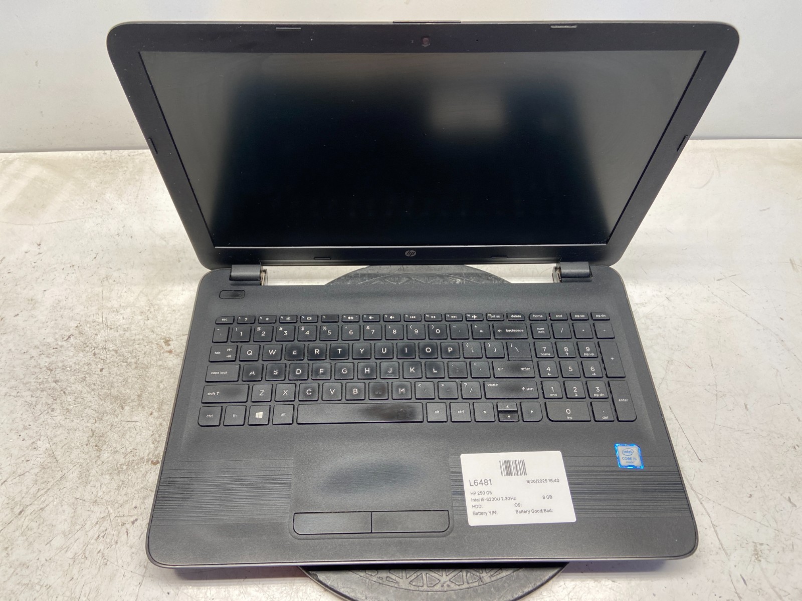 HP 250 G5 Intel i5-6200U 2.3GHz 8 GB NO HDD