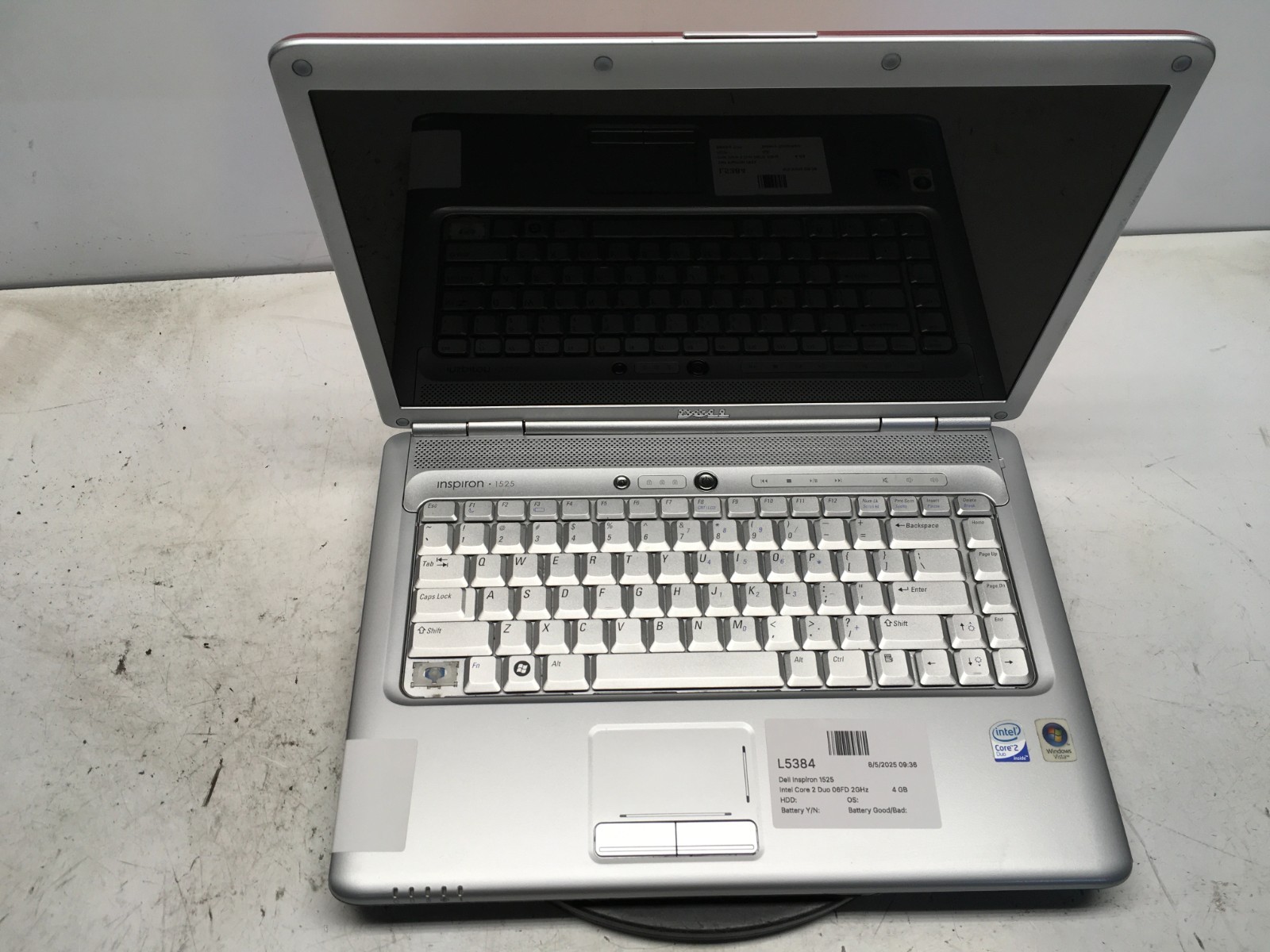 Dell Inspiron 1525 Intel Core 2 Duo 06FD 2GHz 4 GB NO HDD READ