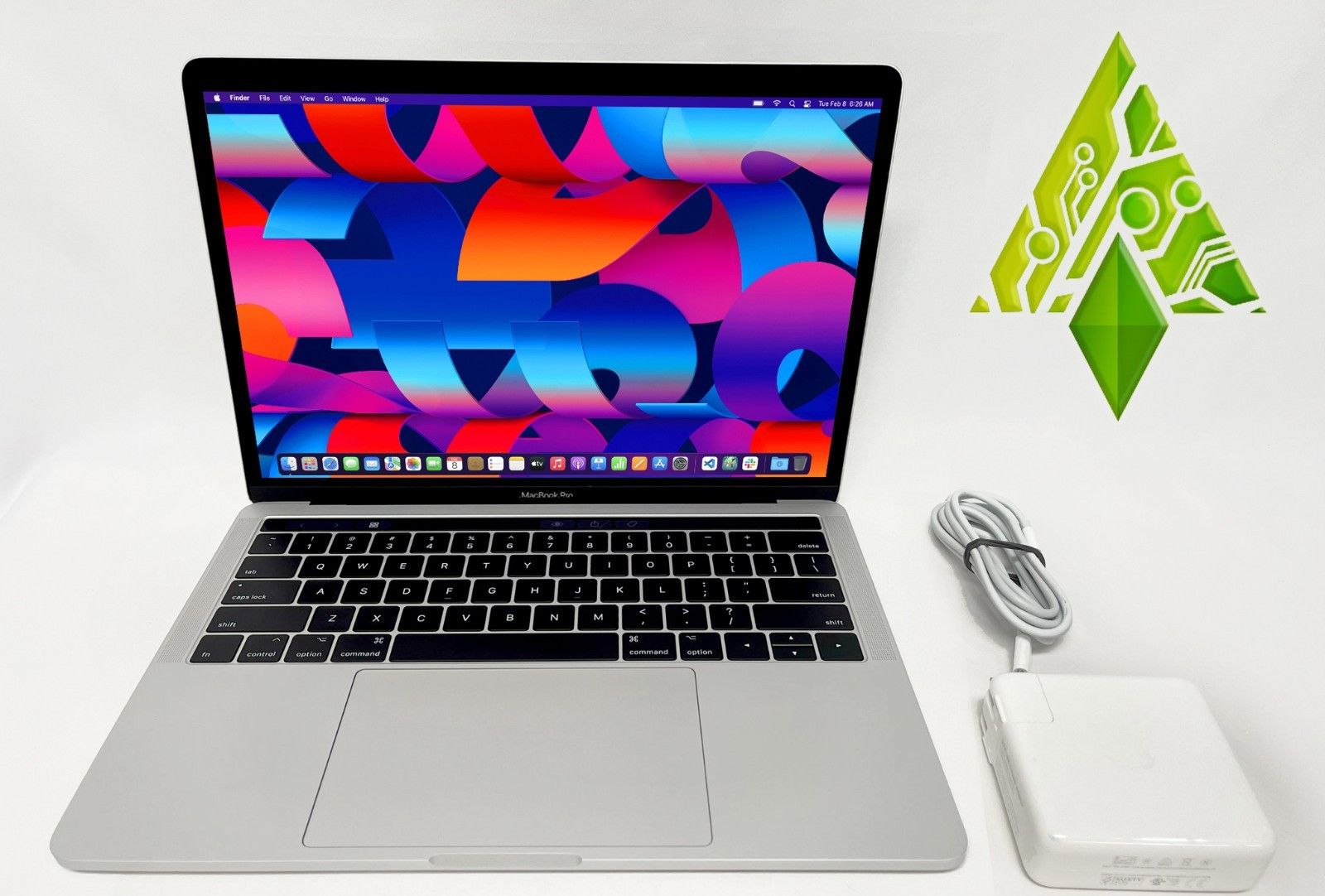 MacBook Pro 13 Touch Bar Silver 2016 3.3 i7 16GB 512GB Monterey + Warranty