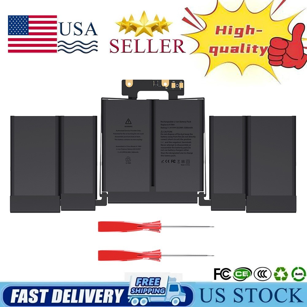 A1964 Battery for Apple Macbook Pro 13 inch A1989 A1964 Mid 2018 2019 A2251 2020