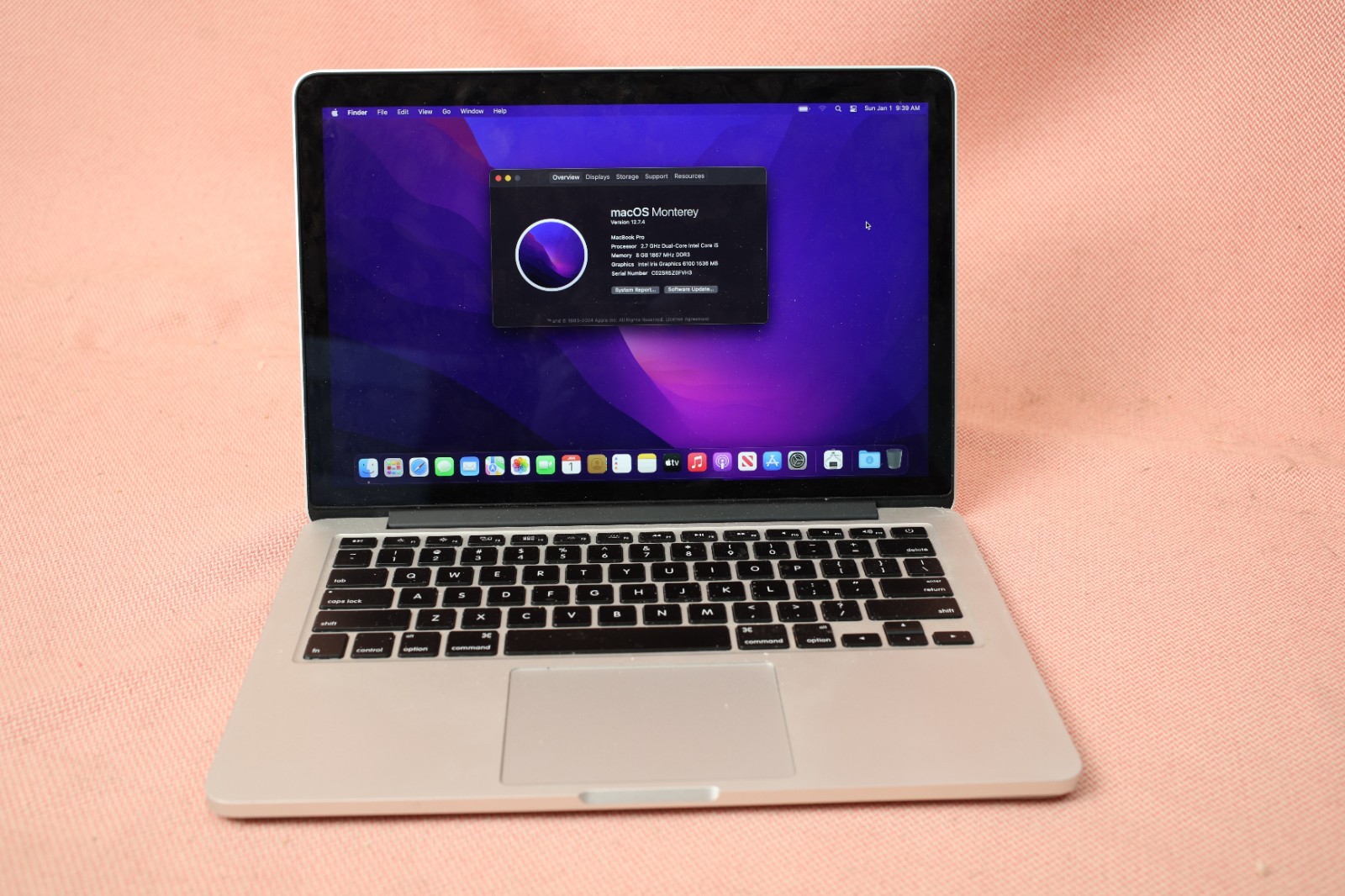 Apple MacBook Pro Retina 13″ A1502 2.7GHz Core i5 8GB RAM 128GB SSD