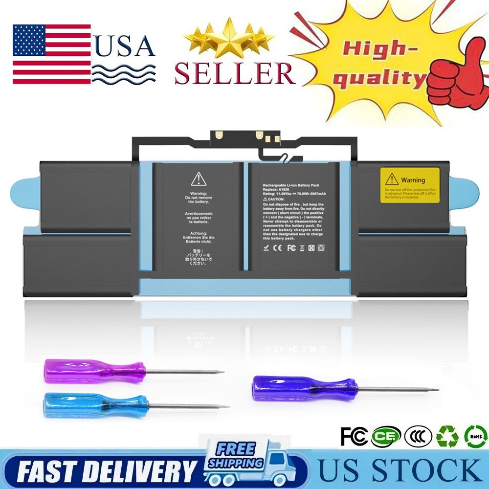 A1820 A1707 Battery For Apple MacBook Pro 15” Late 2016 Mid 2017 EMC 3072 76Wh