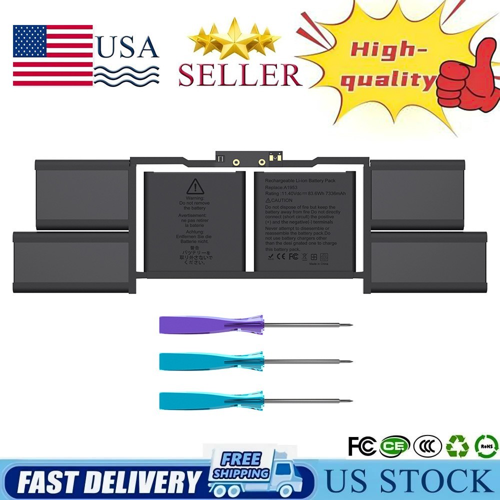 A1953 A1990 Battery FOR APPLE MacBook Pro 15 Inch Mid 2018 2019 EMC 3215 3359