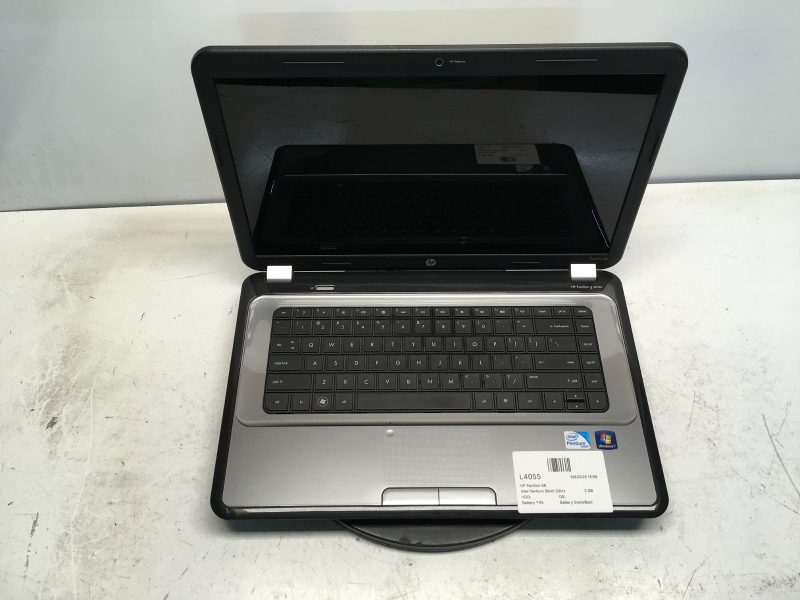 HP Pavilion G6T-1B00 Intel Pentium B940 2GHz 3 GB NO HDD/Battery