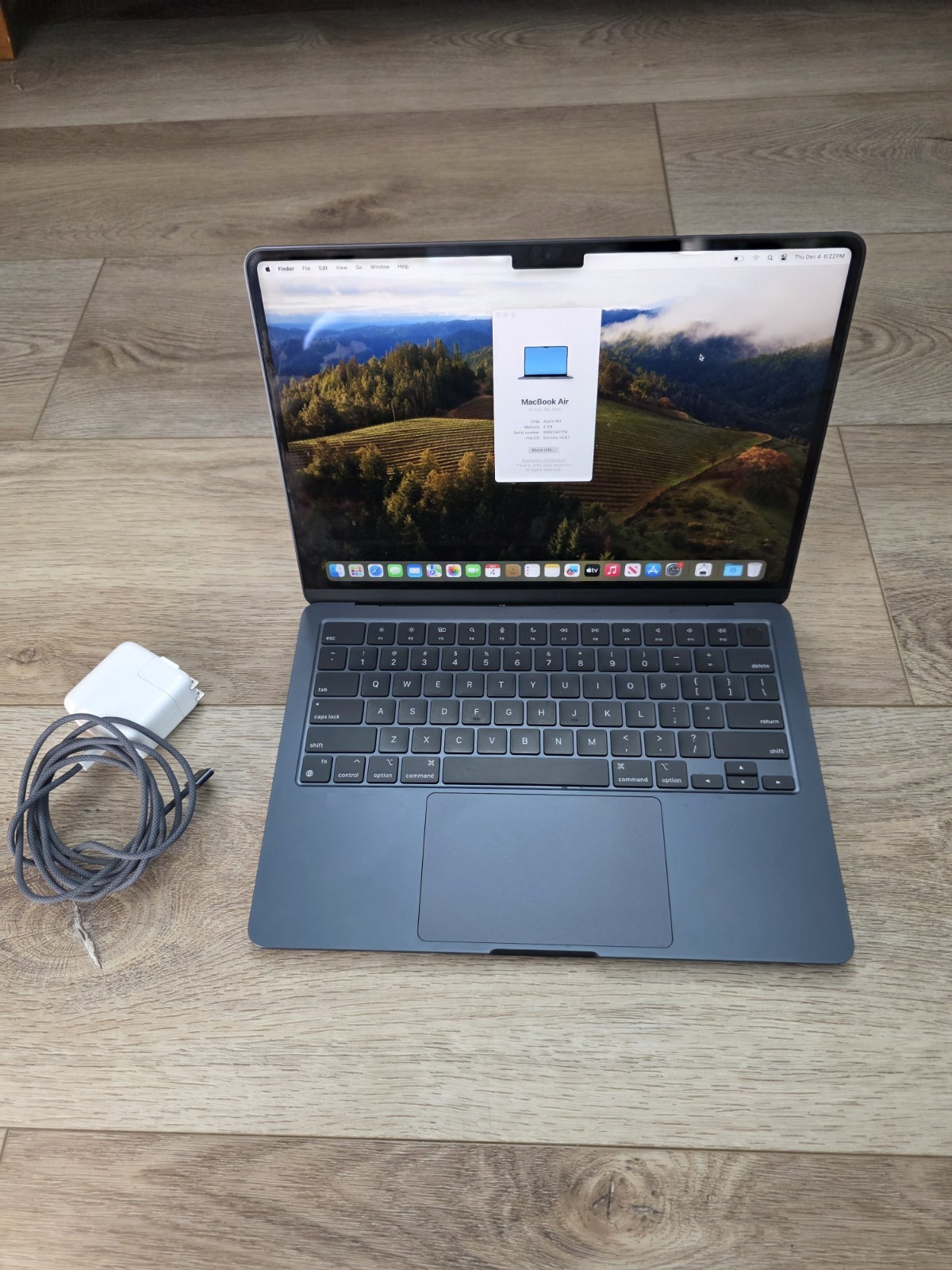 Apple MacBook Air 13 Inch 2024 Apple M3 8-Core CPU 256GB SSD