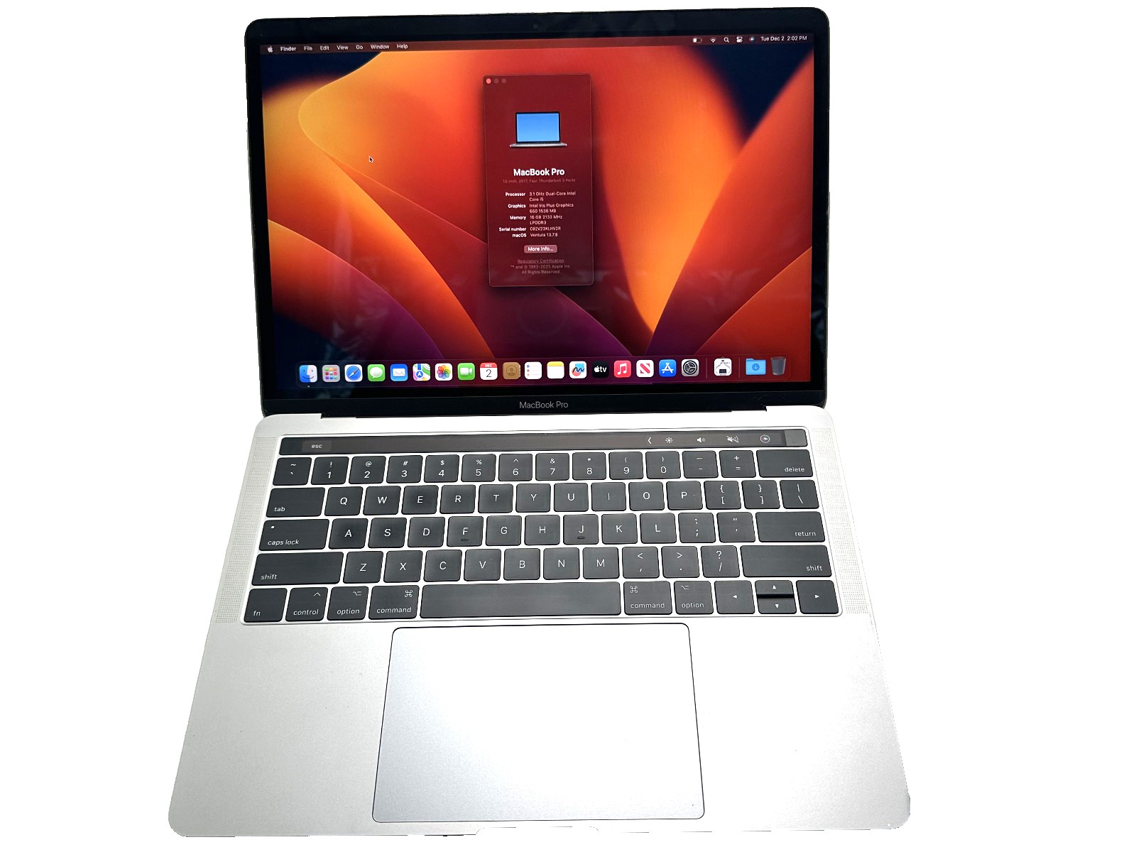 Apple MacBook Pro A1706 13.3 inch Laptop – MPXV2LL/A (Mid 2017)