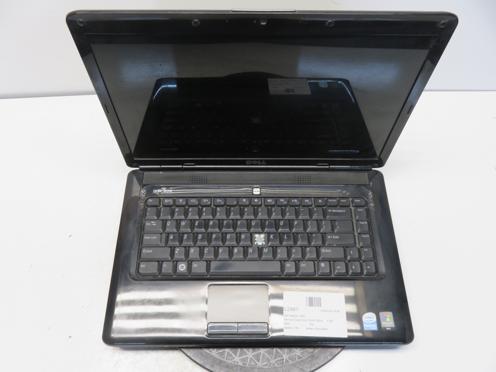 Dell Inspiron 1545 Pentium Dual-Core T4200 2GHz 3 GB NO HDD No Batt READ