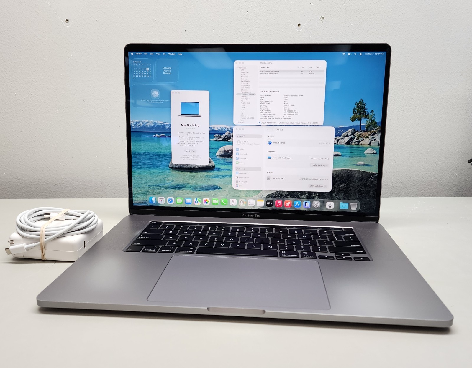 Apple MacBook Pro 2019 16″ i9 2.40GHz 32GB RAM 512GB SSD Radeon Pro 5300M Tahoe