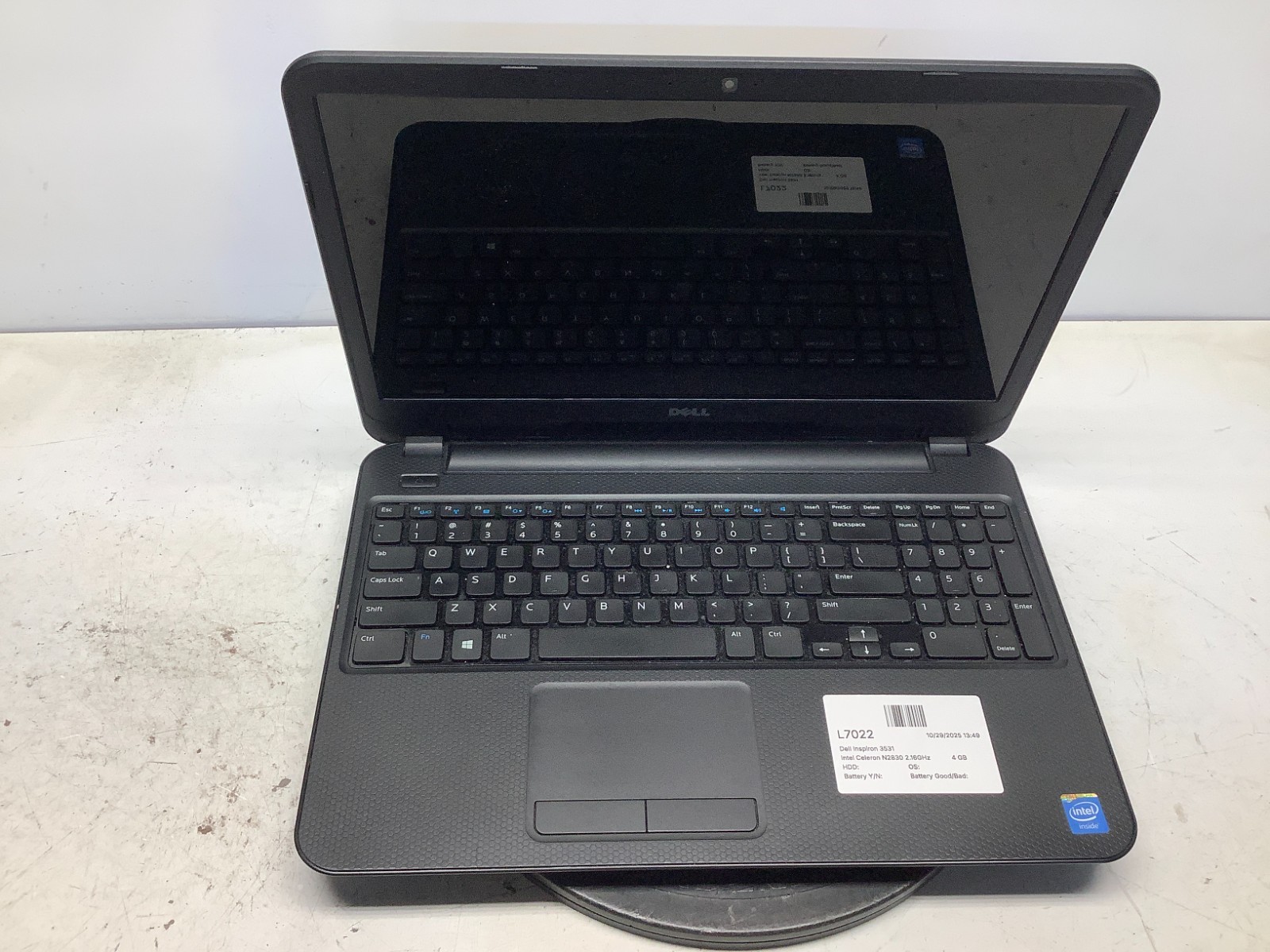 Dell Inspiron 3531 Intel Celeron N2830 2.16GHz 4 GB NO HDD