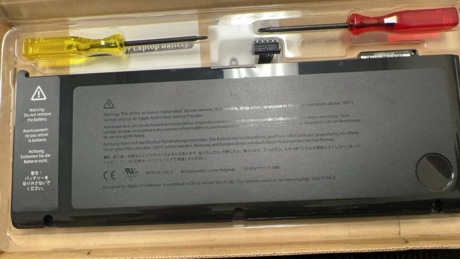 Genuine OEM A1382 NEW Battery for Apple MacBook Pro Unibody 15″ A1286 2011 2012