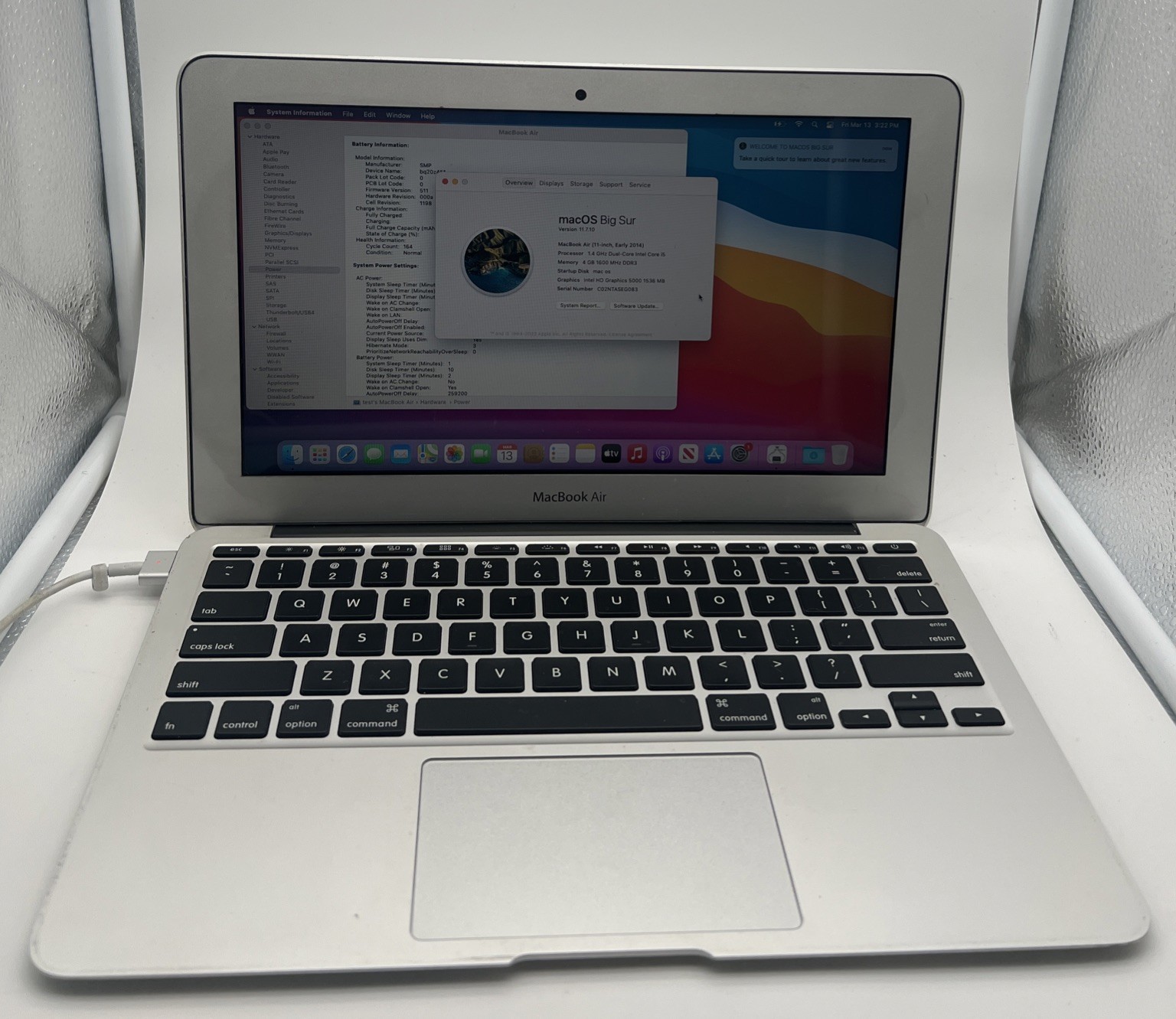 Apple Macbook Air 11” Core i5 1.4GHZ 4GB RAM 128GB 2014