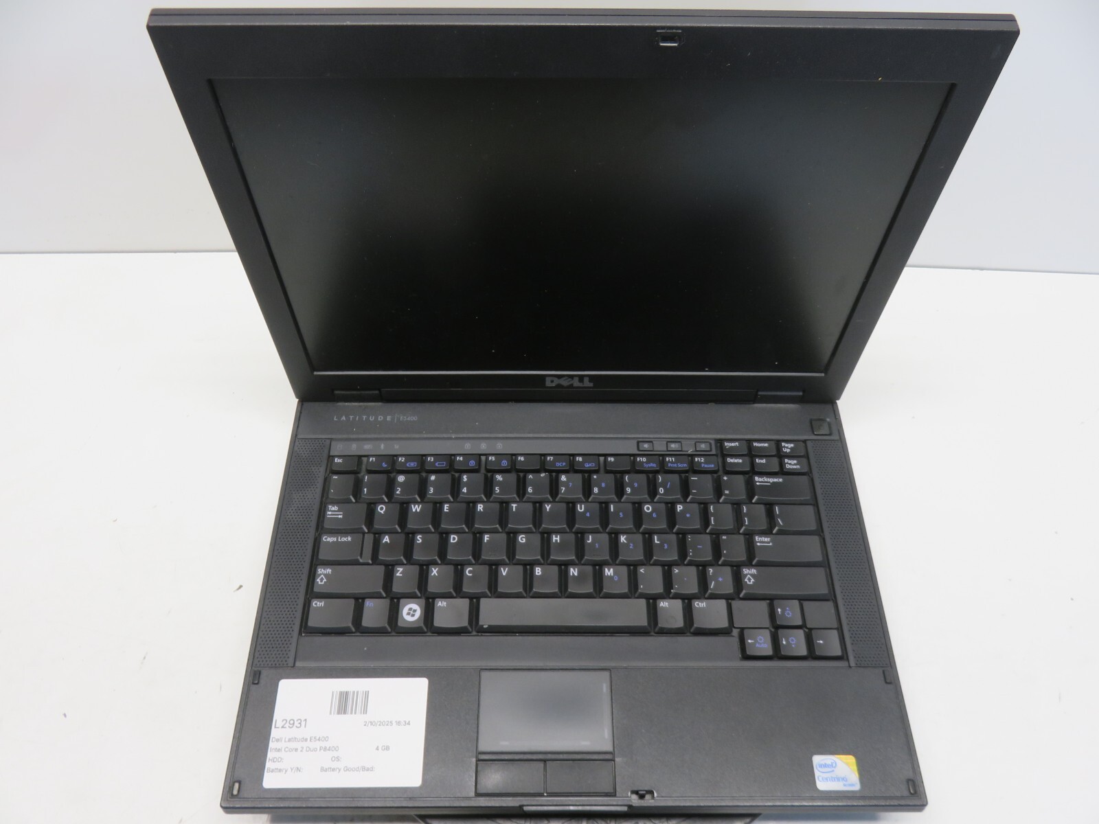 Dell Latitude E5400 Intel Core 2 Duo P8400 2.26GHz 4 GB NO HDD No Batt