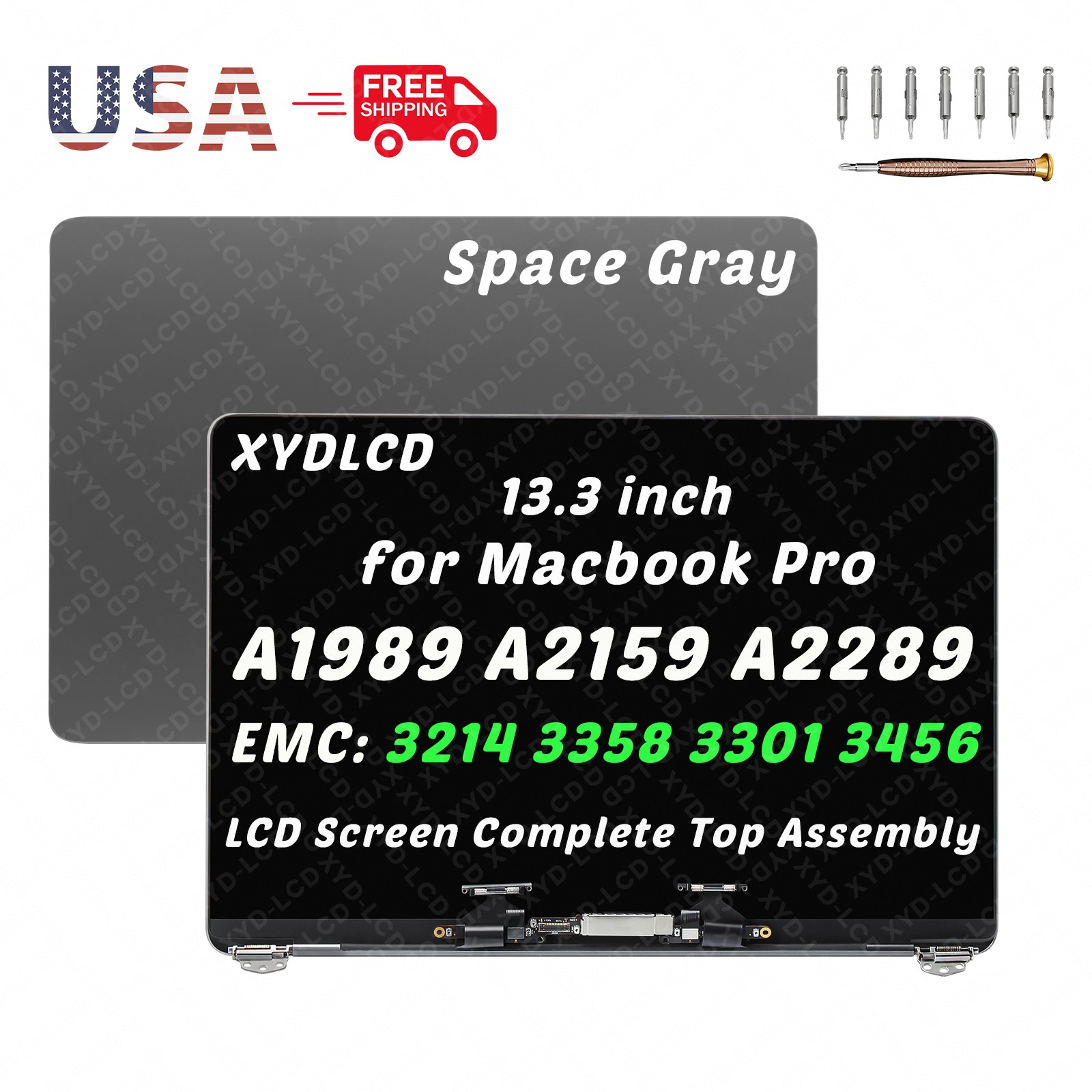 for Apple Macbook Pro 13.3″ A2289 True Tone 2020 LCD Screen Assembly Space Gray