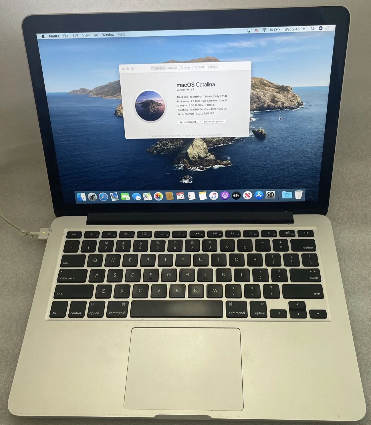 Apple MacBook Pro Retina 13” A1425 Core i5 2.5GHz 8GB RAM 128GB SSD Catalina