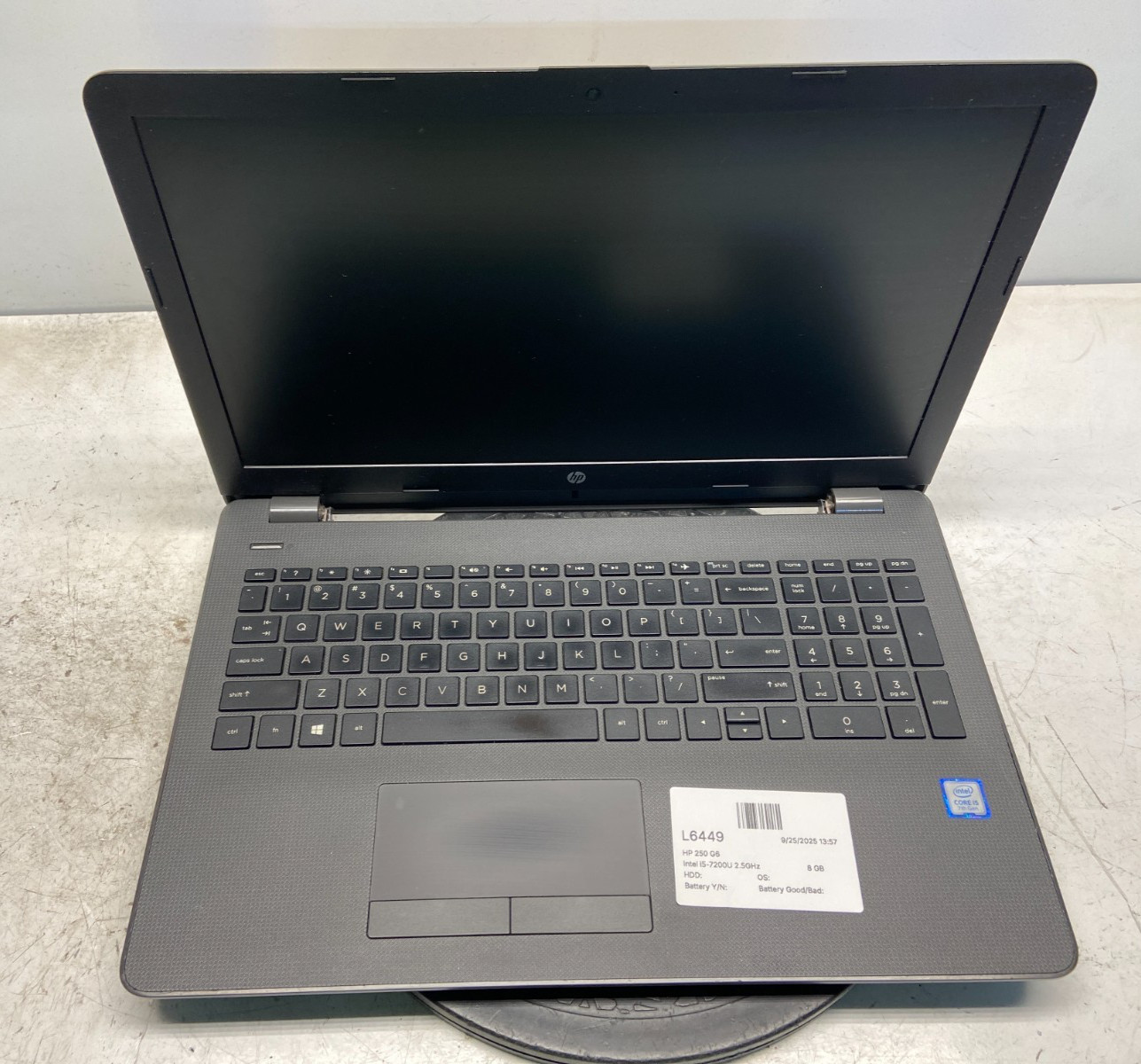 HP 250 G6 Intel i5-7200U 2.5GHz 8 GB NO HDD