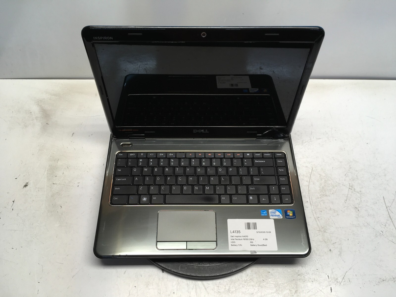 Dell Inspiron N4010 Intel Pentium P6100 2GHz 4 GB NO HDD No Batt