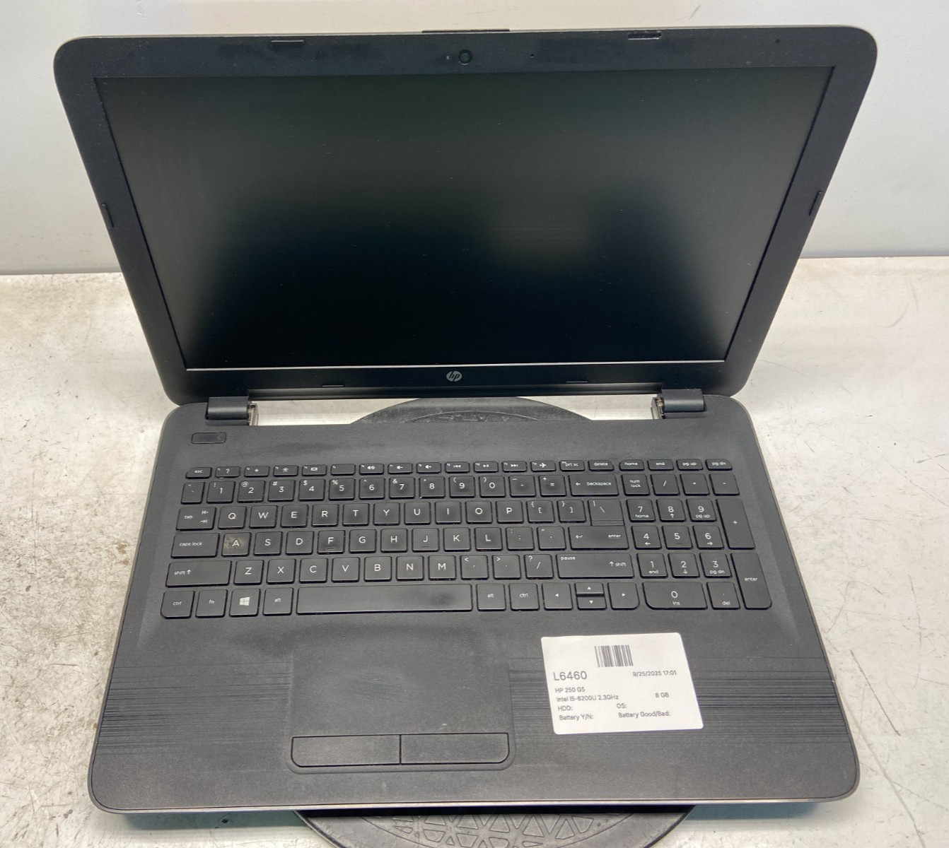 HP 250 G5 Intel i5-6200U 2.3GHz 8 GB NO HDD