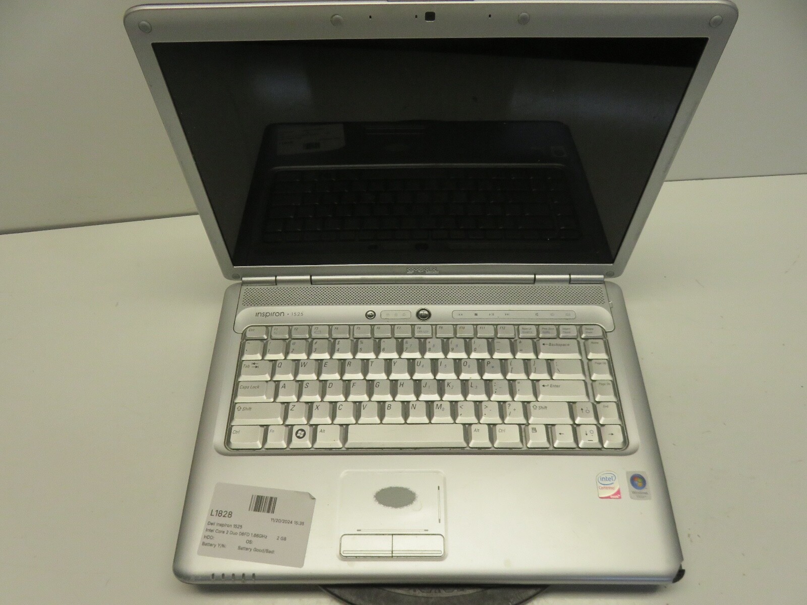 Dell Inspiron 1525 Intel Core 2 Duo 06FD 1.66GHz 2 GB NO HDD No Batt