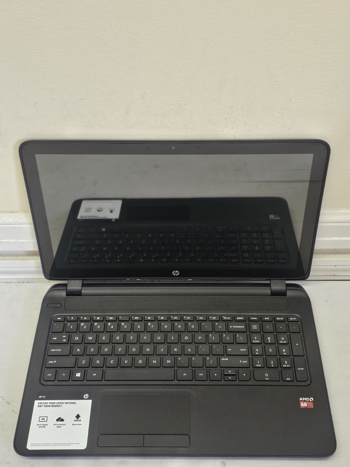 HP 15-f100dx Laptop – AMD A8-6410 – 4GB RAM – 500GB HDD – BAD BATT – Win 10