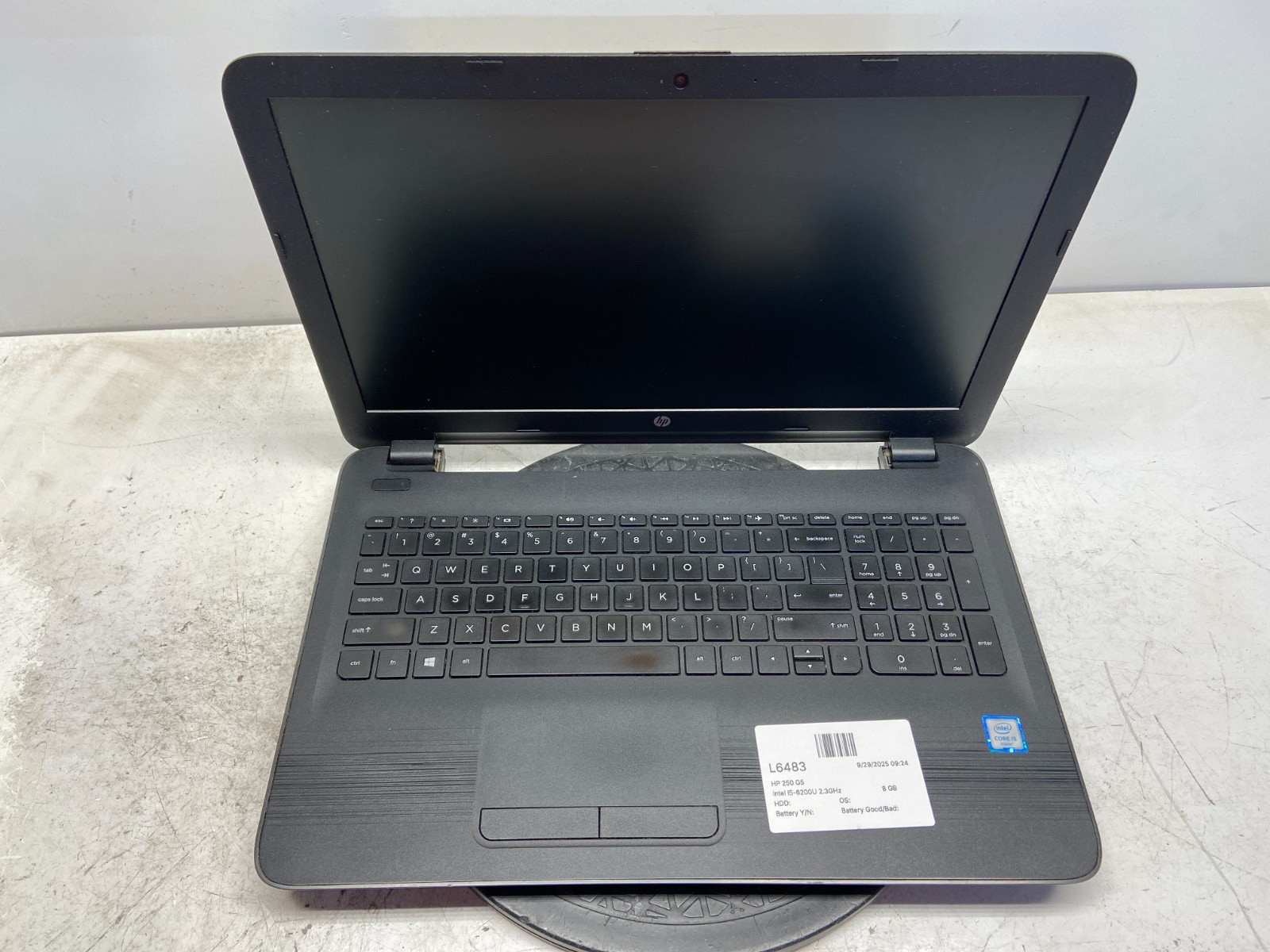 HP 250 G5 Intel i5-6200U 2.3GHz 8 GB NO HDD – READ