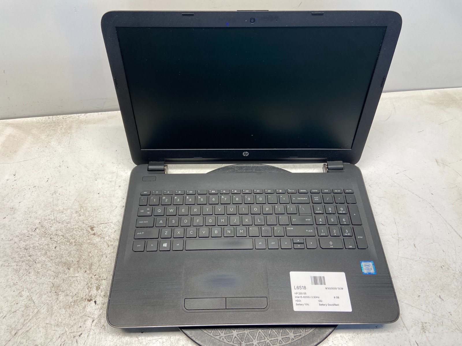 HP 250 G5 Intel i5-6200U 2.3GHz 8 GB NO HDD