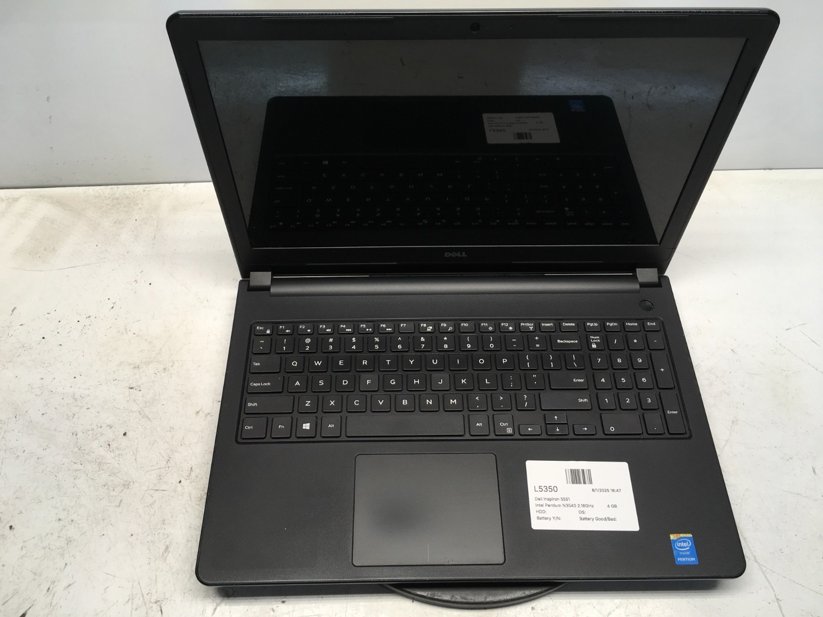 Dell Inspiron 5551 Intel Pentium N3540 2.16GHz 4 GB NO HDD READ