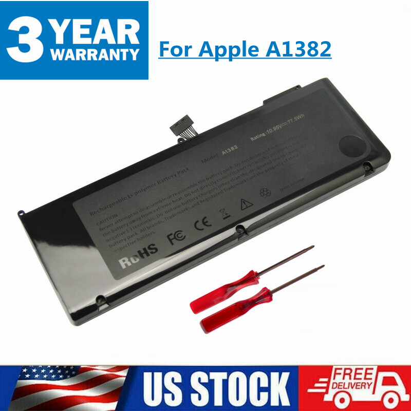 A1382 A1286 Battery for Apple MacBook Pro Unibody 15 inch 2011 2012 2009 2010