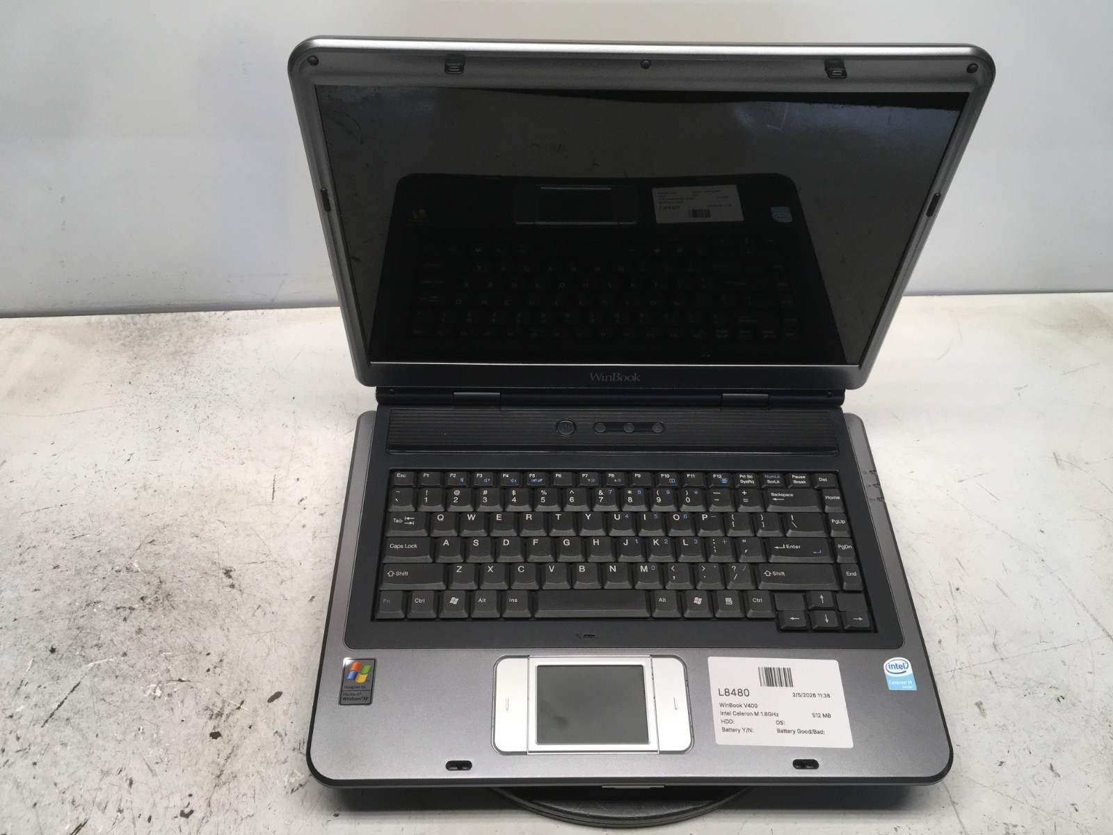 WinBook V400 Intel Celeron M 1.8GHz 512 MB NO HDD