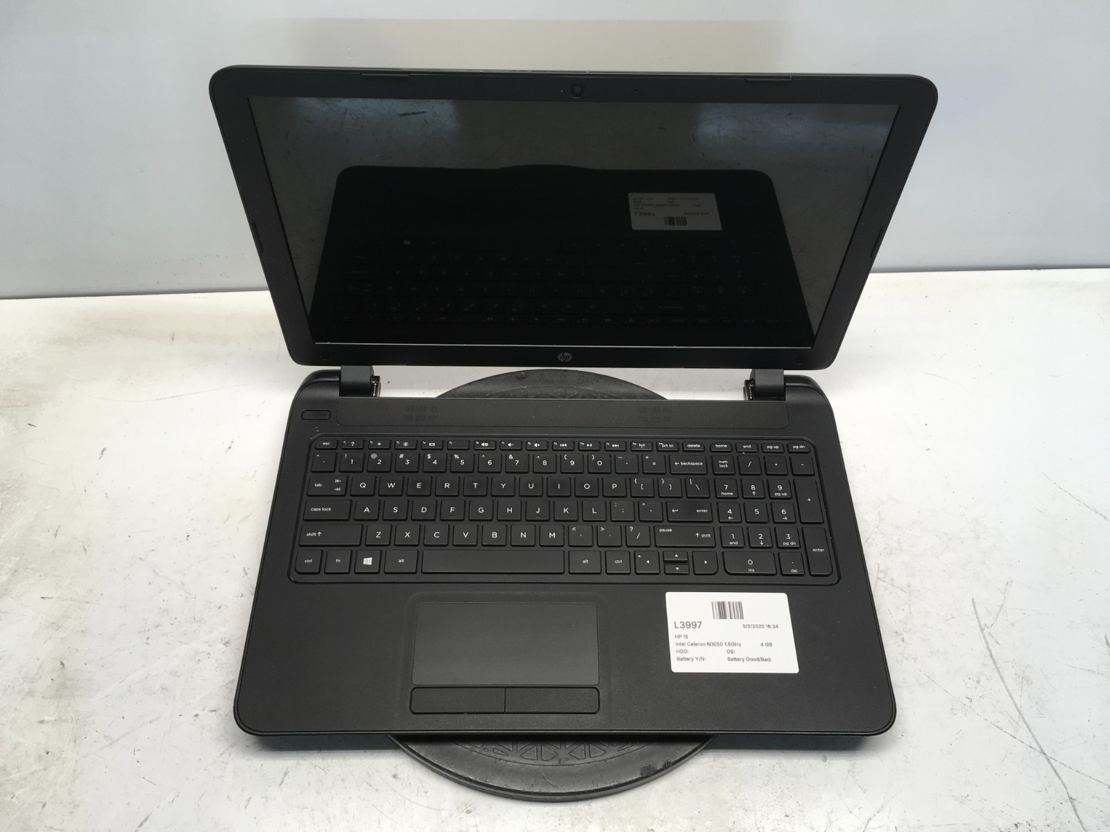 HP 15-F233WM Intel Celeron N3050 1.6GHz 4 GB NO HDD/Battery