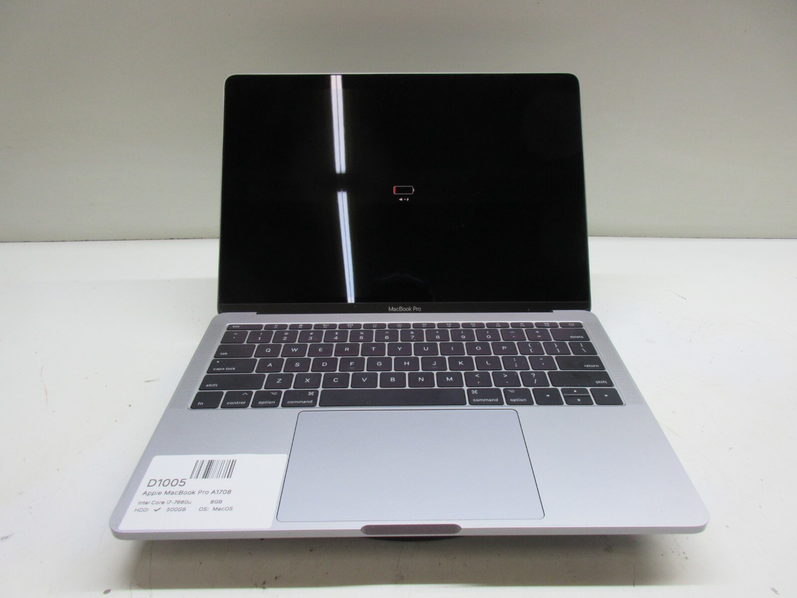Apple MacBook Pro A1708 Intel Core i7-7660u 2.5GHz 8GB Ventura 500GB NO BAT