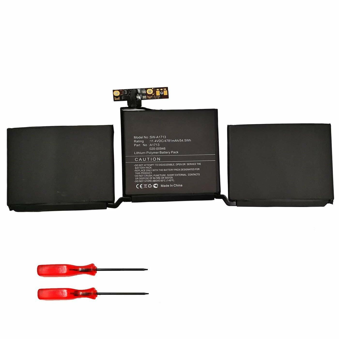 Genuine Battery A1713 for Apple MacBook Pro 13” A1708 Mid 2017 EMC 2978 3164