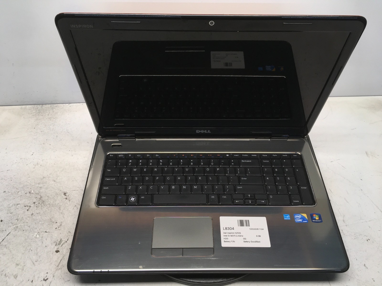 Dell Inspiron N7010 Intel i3-M370 2.4GHz 6 GB NO HDD