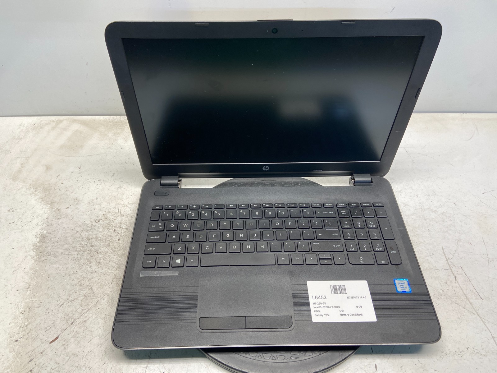 HP 250 G5 Intel i5-6200U 2.3GHz 8 GB NO HDD