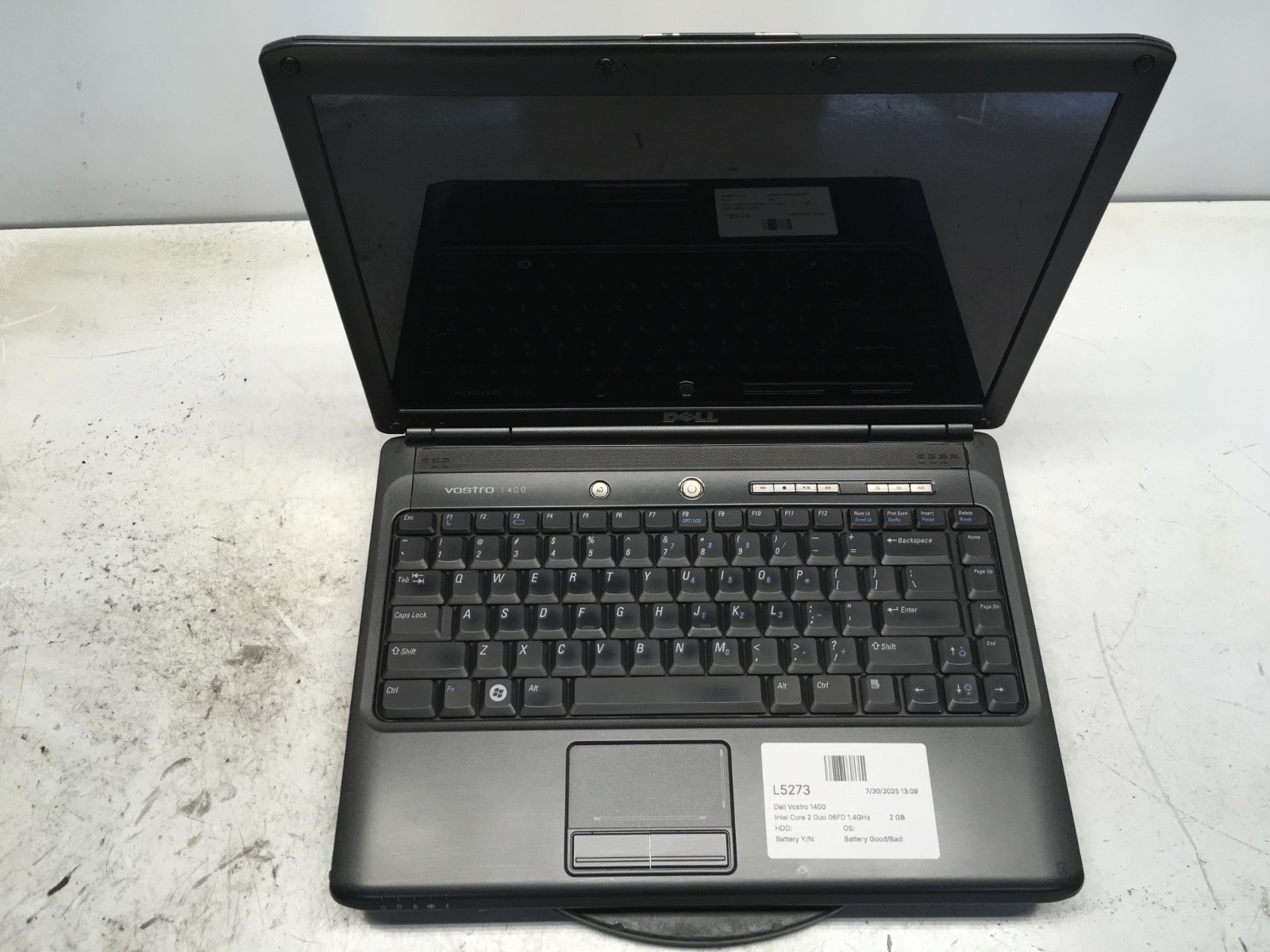Dell Vostro 1400 Intel Core 2 Duo 06FD 1.4GHz 2 GB NO HDD