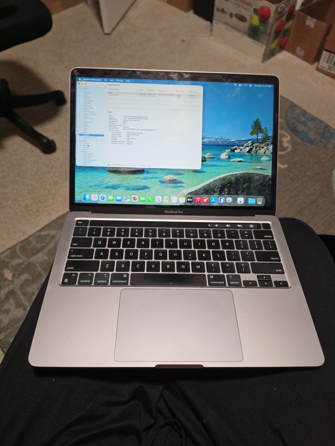 Apple MacBook Pro 13 in 2020 Silver/Apple M1 3.2 GHz, 256 GB 8 GB 8-Core