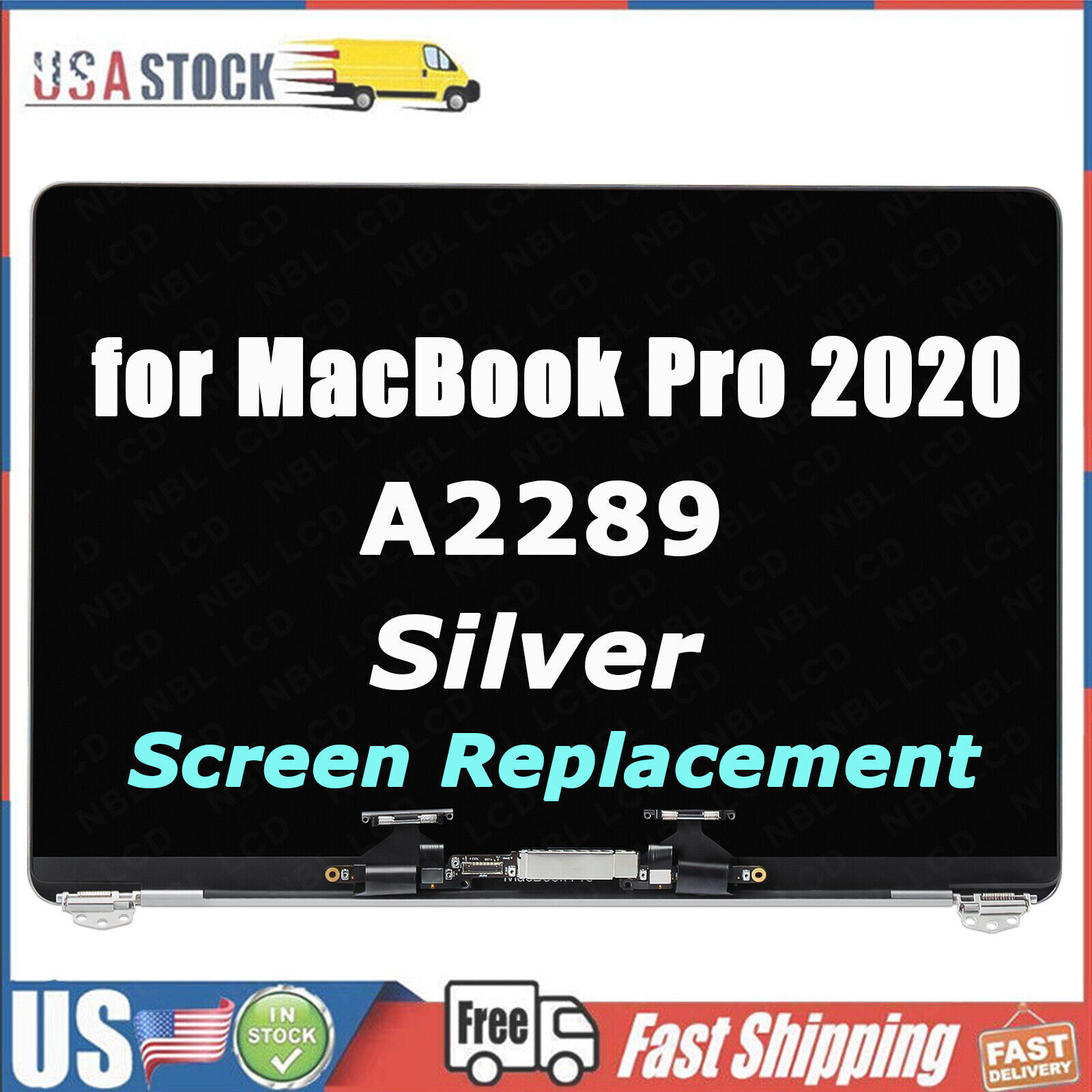 Silver for Apple MacBook Pro A2289 Retina 13″ LCD Screen Assembly Replacement