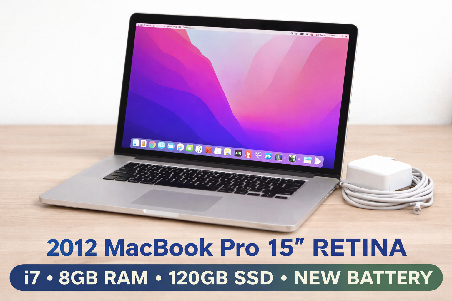 Apple MacBook Pro 15″ Retina Mid-2012 Core i7 | 8GB RAM | 120GB SSD