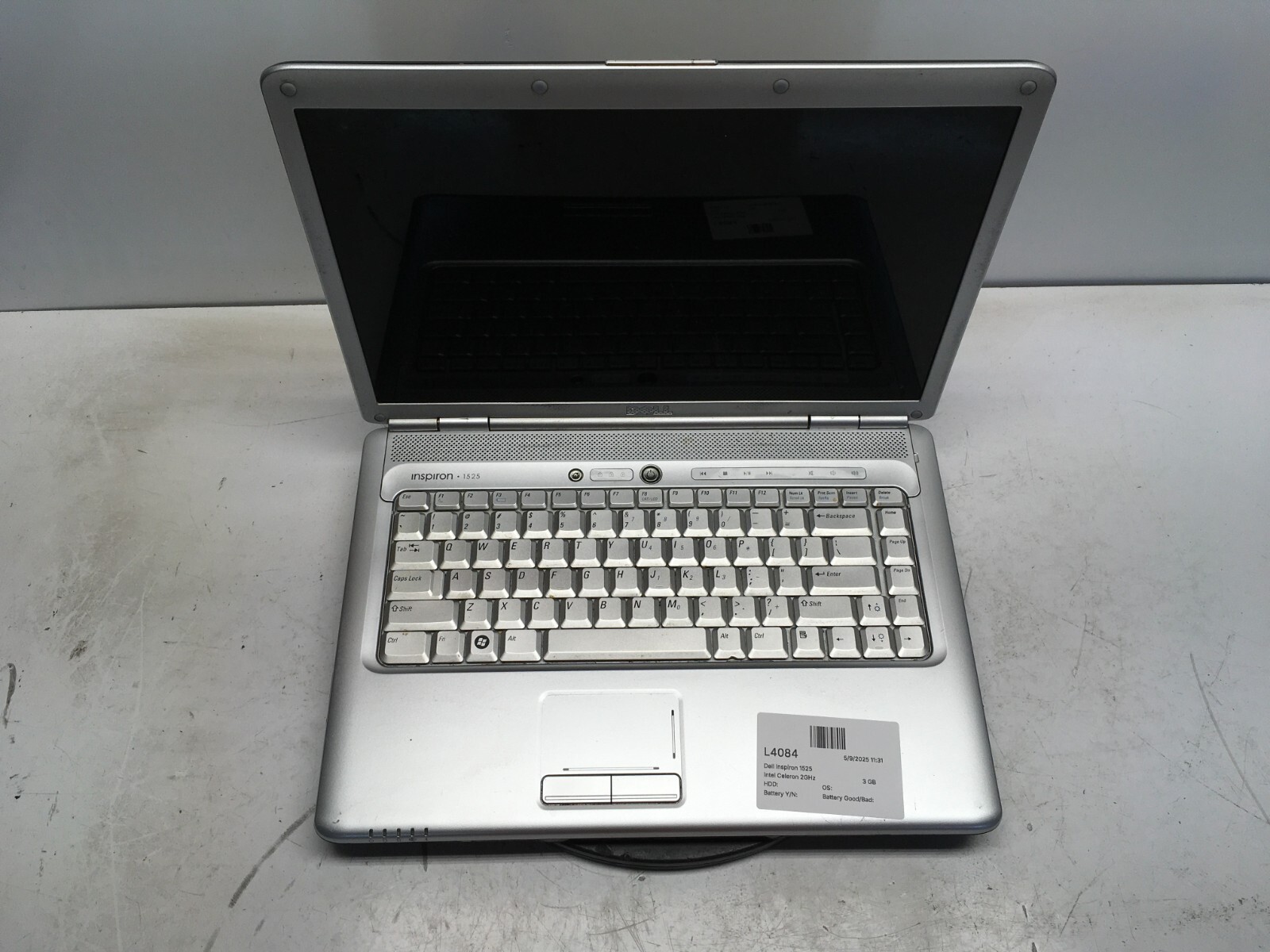 Dell Inspiron 1525 Intel Celeron 2GHz 3 GB NO HDD No Batt