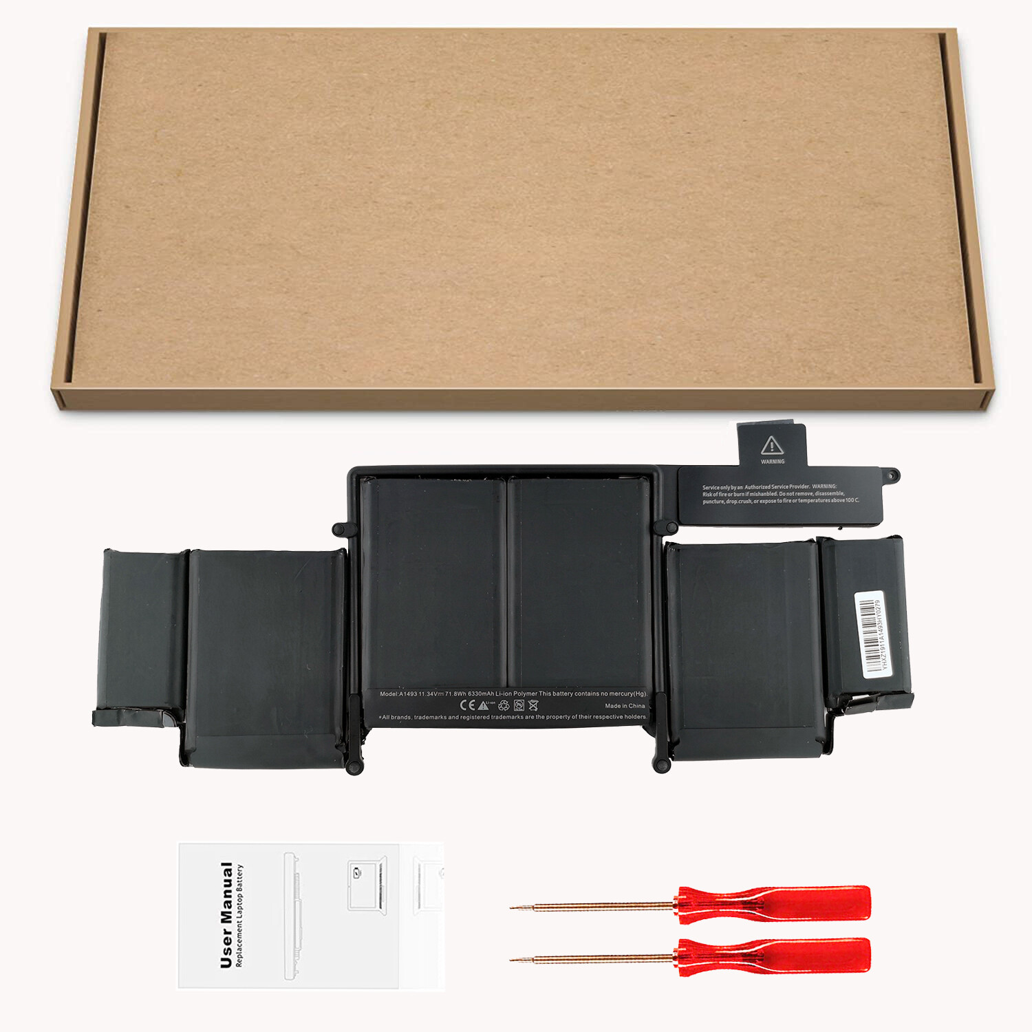 A1493 Battery for Apple Macbook Pro 13″ Retina A1502 2013 2014 2015 Versions New