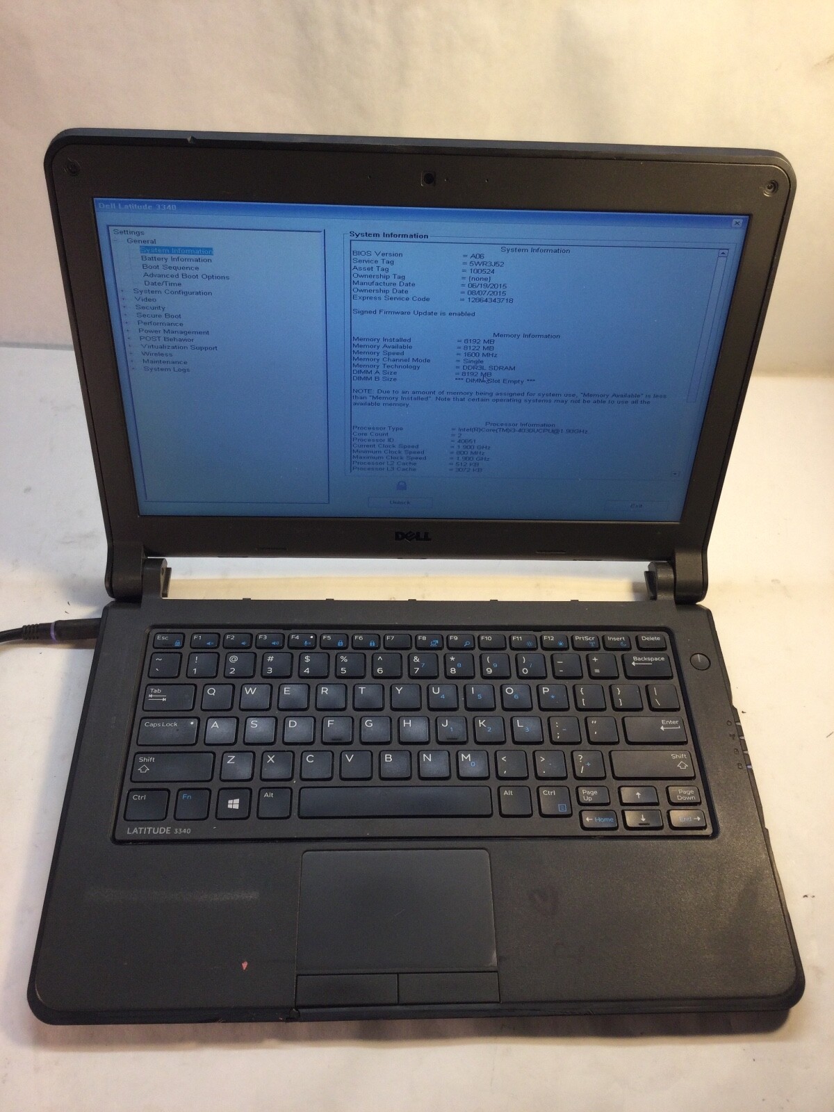 Dell Latitude 3340 13″ Laptop Intel Core i3 4th Gen – *PARTS*  MZ