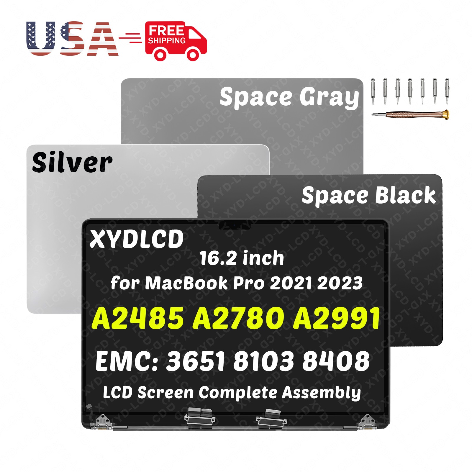 for Apple Macbook Pro 16″ A2780 EMC 8103 MNWD3LL/A MNWF3LL/A LCD Screen Assembly