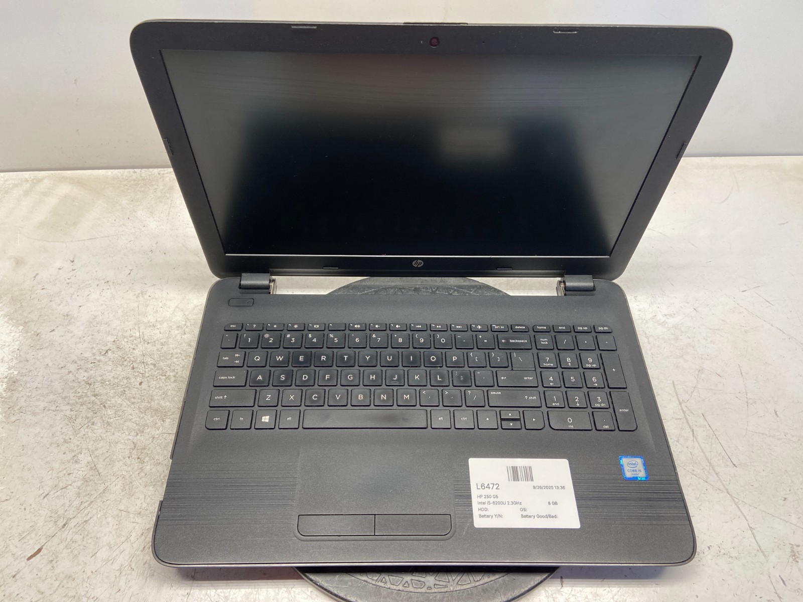 HP 250 G5 Intel i5-6200U 2.3GHz 8 GB NO HDD