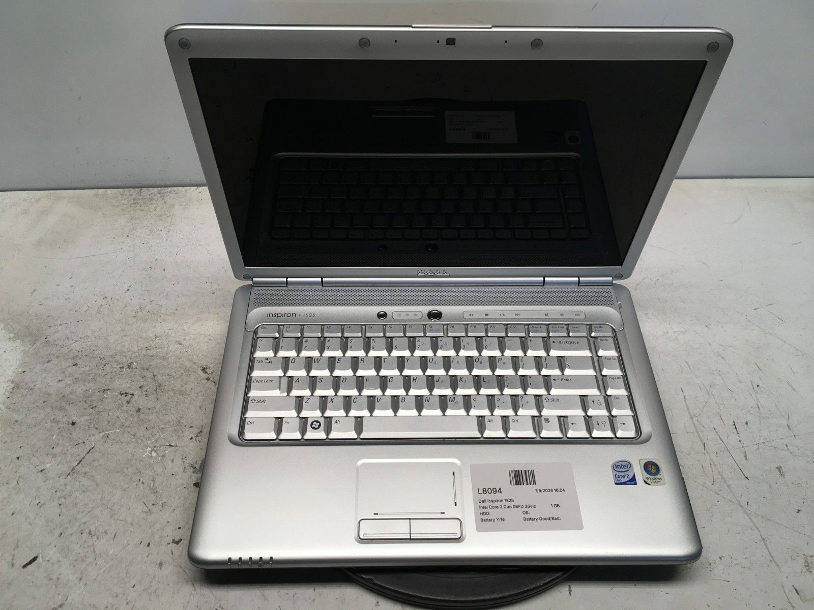 Dell Inspiron 1525 Intel Core 2 Duo 06FD 2GHz 1 GB NO HDD