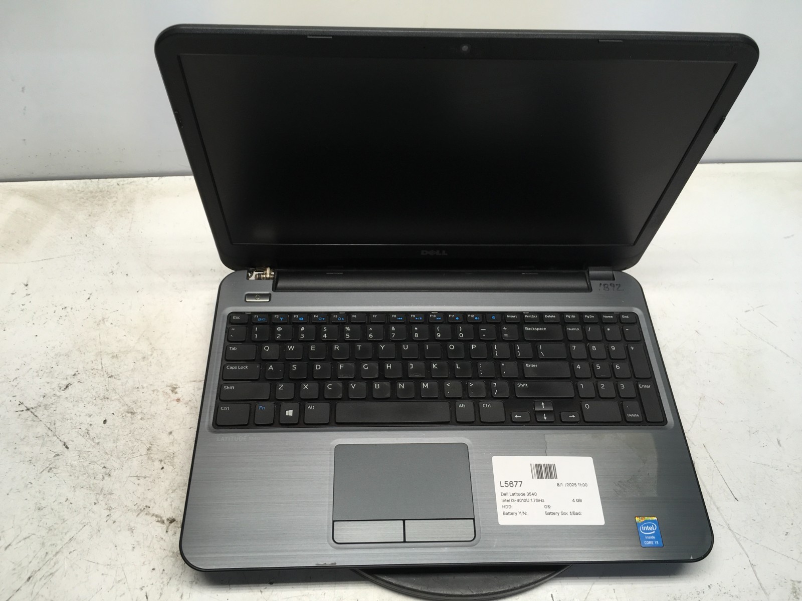Dell Latitude 3540 Intel i3-4010U 1.7GHz 4 GB NO HDD