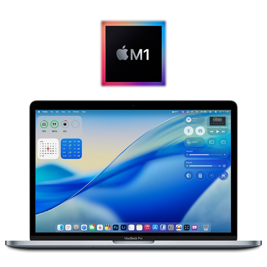 2020 Apple M1 MacBook Pro 13″ 3.2GHz/16GB/256GB SSD – (Silver) A2338 w/Warranty