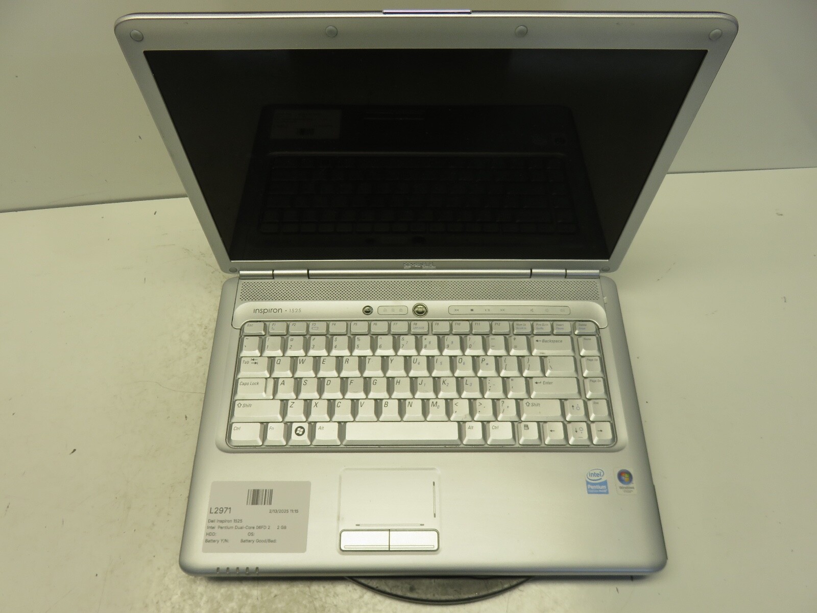 Dell Inspiron 1525 Intel Pentium Dual-Core 06FD 2 GHZ 2 GB NO HDD No Batt