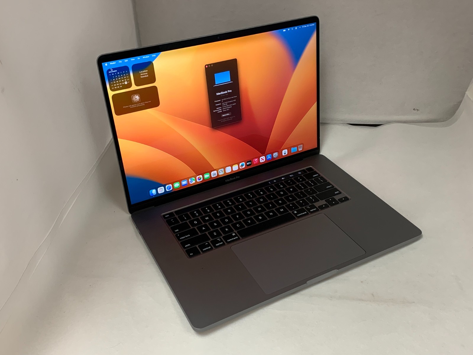 Apple MacBook Pro A2141 16″ 2019 i7-9750H 2.6GHz 16GB 512GB Radeon Pro 5300M