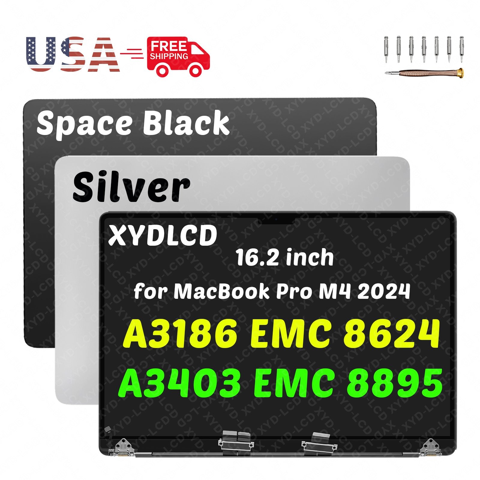 for Macbook Pro A3186 A3403 M4 2024 EMC 8624 EMC 8895 LCD Screen Replacement A++