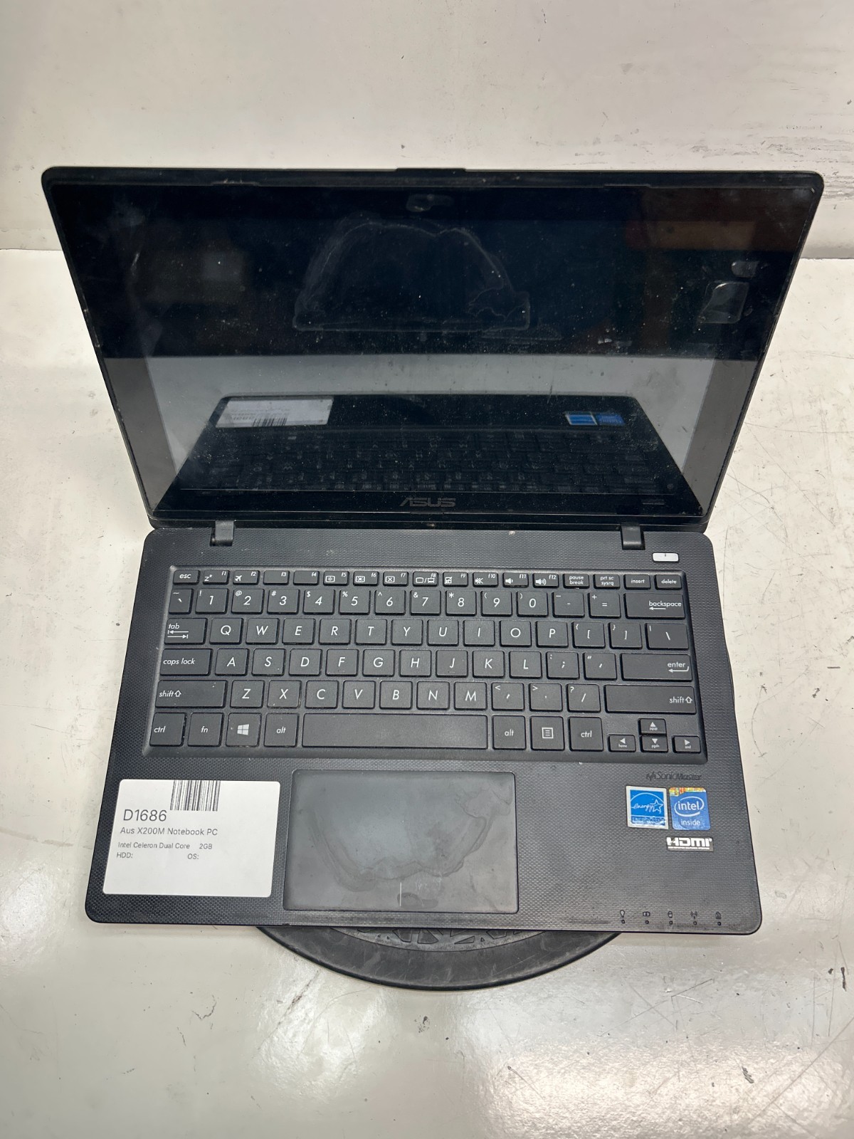 Asus X200M Notebook PC Intel Celeron Dual Core 2.4GHz 2GB NO HDD